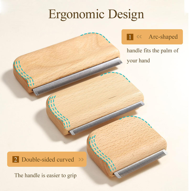 Undercoat Rake Dog Brush Dematting Comb cat shedding tool Dematting Tool Pet Brush Efficiently Detangle and Groom Coats for Large Medium Small Dogs and Cats Comb for Grooming Premium (M 4.33 inch) M 4.33 inch