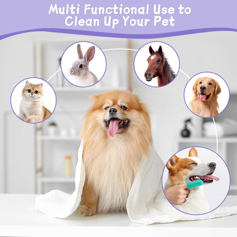 2-in-1 Dog Washing Gloves with Finger Toothbrush - Silicone Pet Bathing Gloves for Gentle Cleaning, Massaging & Shedding - Perfect for Dogs and Cats - Comfortable and Multifunctional Design - PawsPlanet Australia