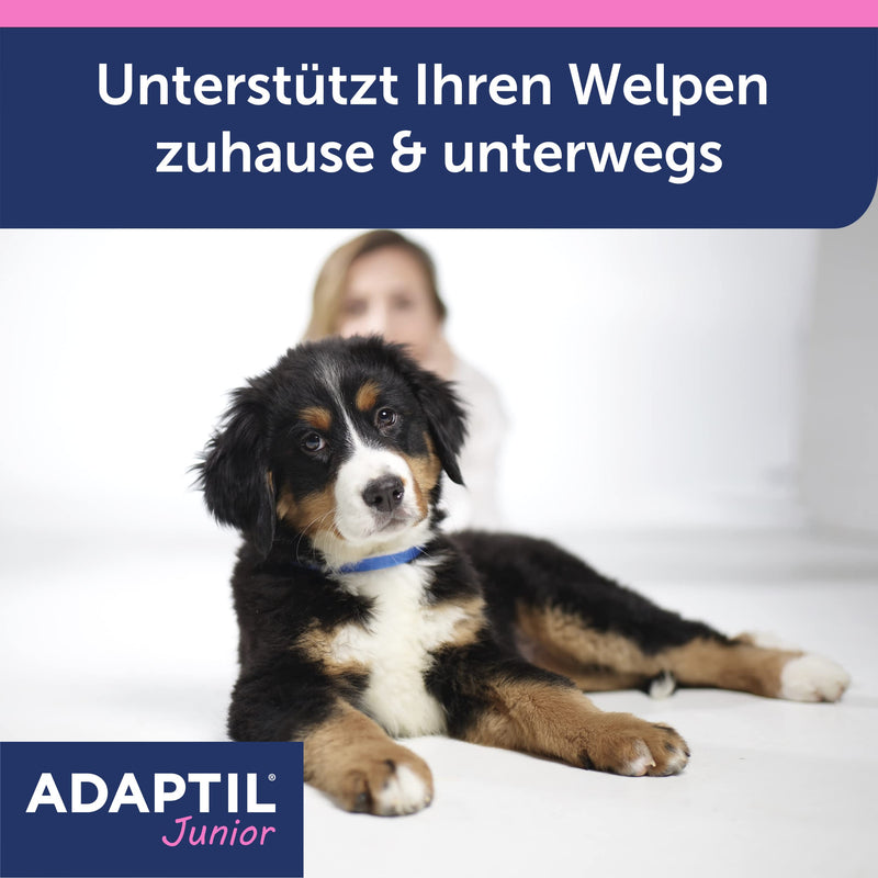 ADAPTIL Junior Puppy Collar - Blue, Size S, For Puppies Up To 37.5kg/15kg, Supports Acclimatization & Training, Uses Dog Appeasing Pheromones, Recommended For All Breeds pheromone collar