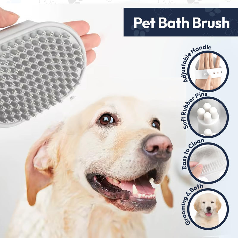 BPG Pet Grooming Tools for Dogs & Cats- 3 Piece Dog Grooming Kit, Slicker Brush, Bath Brush and Undercoat Rake- Non-Slip Easy to Use Deshedding Tools for All Coat Types Slicker Brush/ Bath Brush/ Undercoat Rake - PawsPlanet Australia