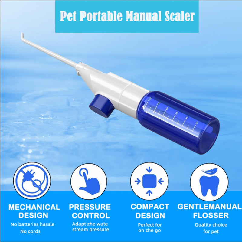 Pet Manually Tooth Cleaner - Equipped for Dog Finger Toothbrush, 2 Nozzles, for Dog and Cat Teeth Cleaning & Dental Care, Cat and Dog Toothbrush, Tooth Brushing Kit Suitable for Dog and Cat - PawsPlanet Australia