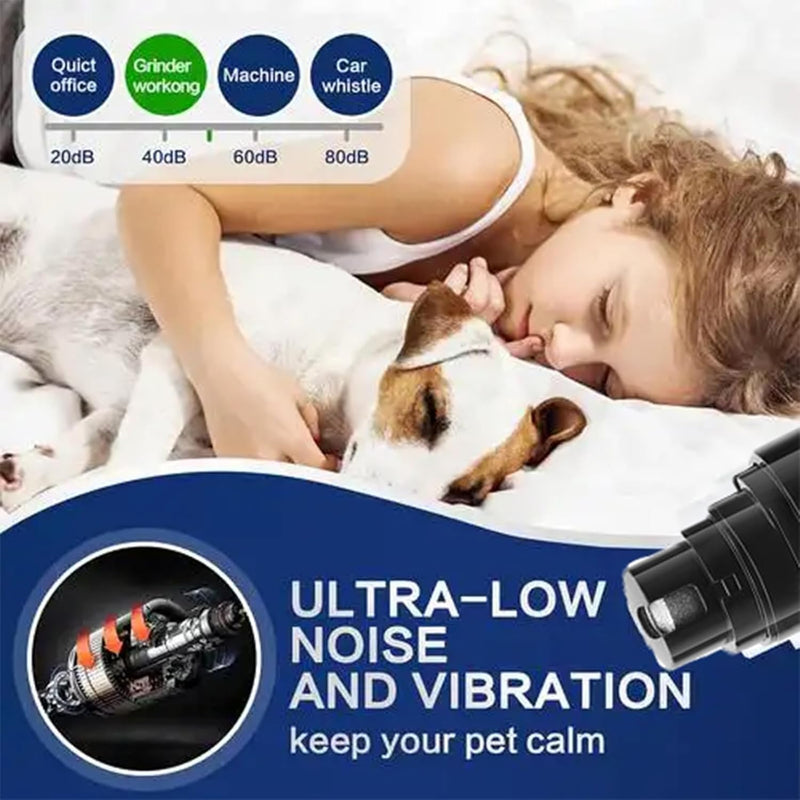 Silent Groom Pro Nail Grinder: Silent Groom Pro for Dogs and Cats, Pet Paws Grooming Smoothing Tool, USB Rechargeable Pet Nail Grinder with Replacement Grinding Heads - PawsPlanet Australia