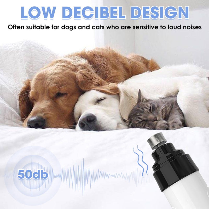 Silent Dog Nail Grinders Groom Pro Kit, Cordless Electric Nail Clippers for Dogs, USB Rechargeable Diamond Bit Nail File for Claws, Safe & Quiet Pet Nail Trimmer for Dogs and Cats - PawsPlanet Australia