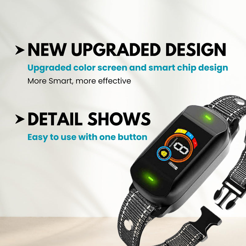 Dog Bark Collar, Rechargeable Smart Collar, Anti Barking Training Collar with 5 Adjustable Sensitivity Beep Vibration Shock, Bark Collar for Large Medium Small Dogs - Black Color Dog Collar - PawsPlanet Australia