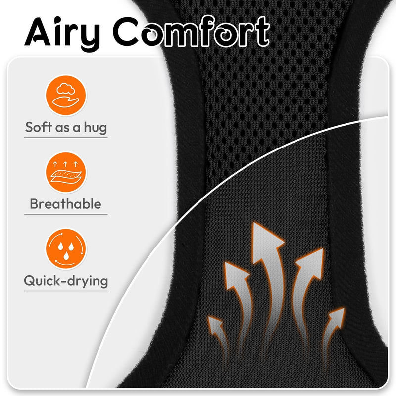 Dooradar Cat Harness and Leash Set, Escape Proof Safe Adjustable Kitten Vest Harnesses for Walking, Easy Control Soft Breathable Mesh Jacket with Reflective Strips for Cats, Black, XS - PawsPlanet Australia