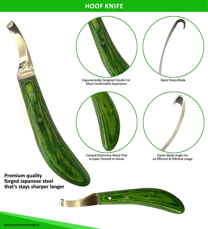 Farrier Tools Super Sharp Hoof Knife - Green and Black Hoof Knife - PawsPlanet Australia
