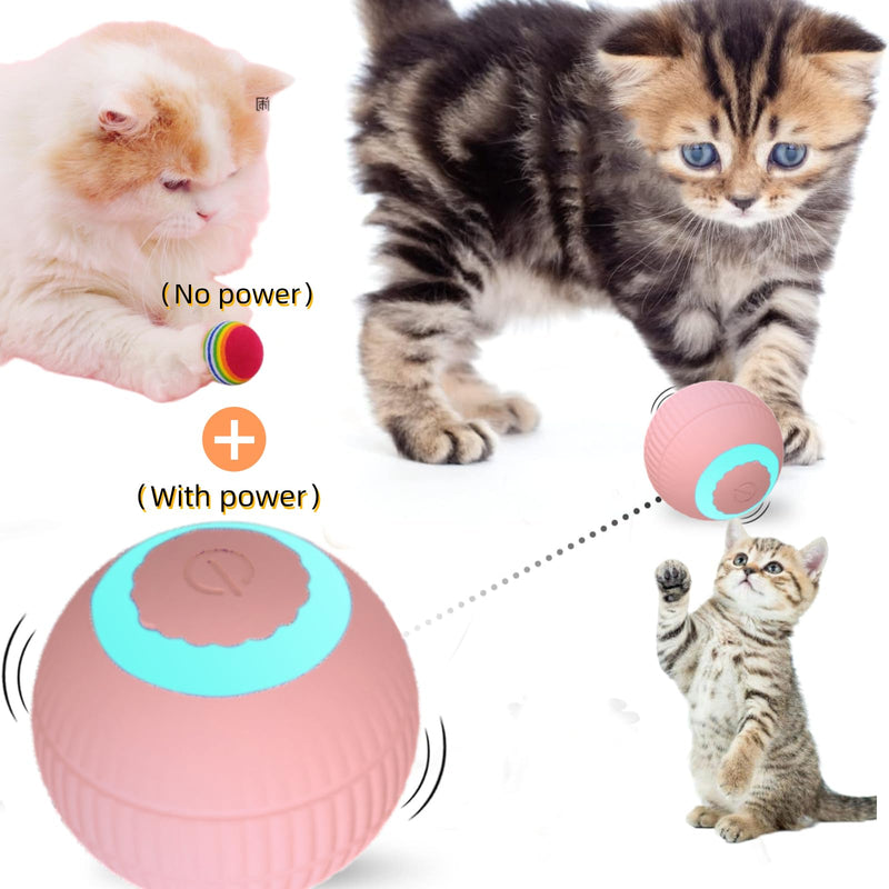 cat Toy Two-Piece Set-Wloom Power Ball 2.0 -Red Rainbow Cat Toy Balls Soft Interactive Indoor Kittens Favorite Toys .Small Dogs Toy Balls Activity Chase Quiet Play Sponge Ball - PawsPlanet Australia