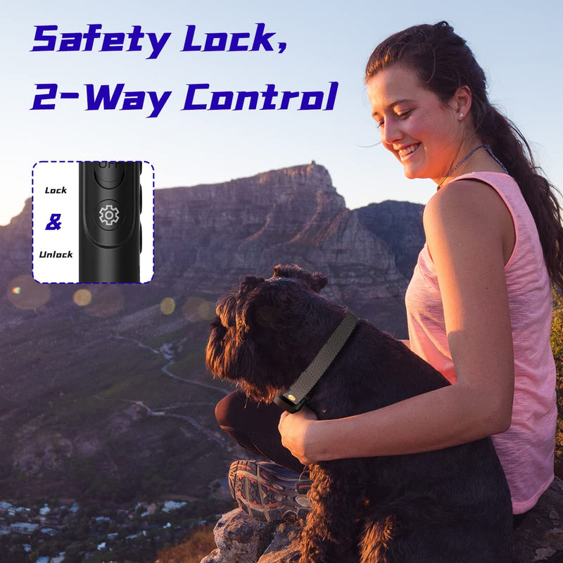 Dog Shock Collar Dog Training Collar with 3300Ft Remote Range 4 Training Modes for Larde Medium Small Dogs with Shock Beep Vibration Waterproof Electric Collar - PawsPlanet Australia