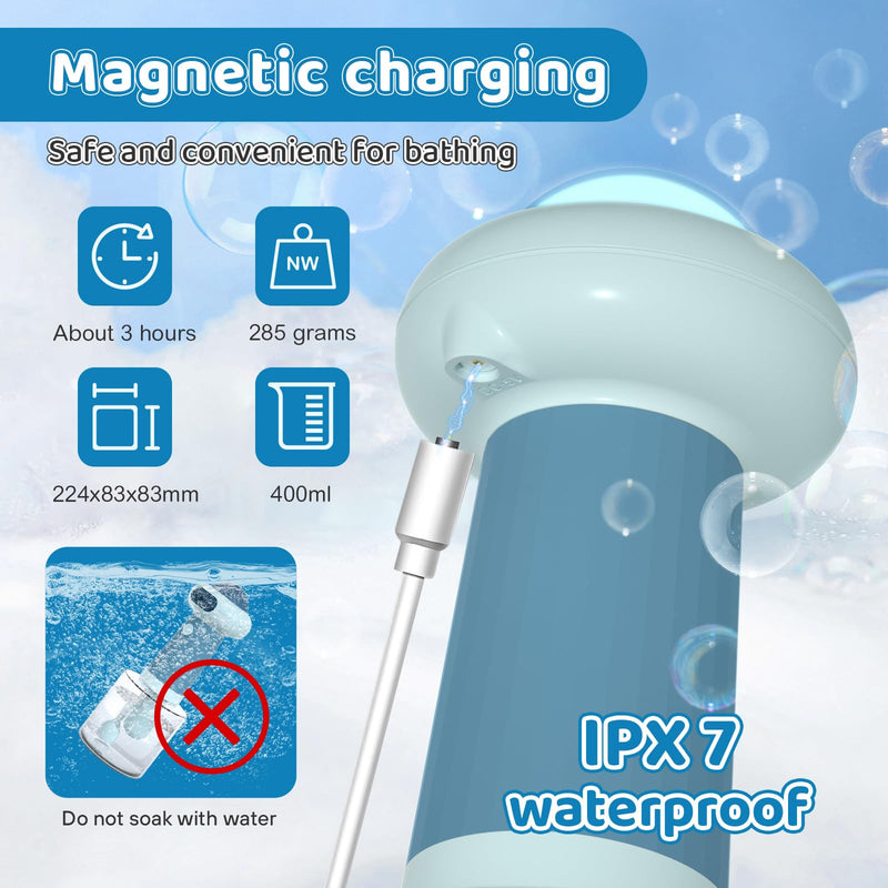 Electric Dog Shampoo Dispenser,IPX7 Cat Shampoo Sprayer,Pet Bath Supplies Automatic Foaming Shampoo Dispenser for Dog Deep Cleaing,Kitchen Sink，Bathroom Blue - PawsPlanet Australia