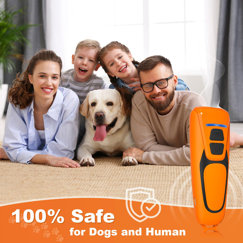 Dog Bark Deterrent Devices, Ultrasonic Anti Barking Device for Dogs, Up to 50FT Long Range Rechargeable Bark Control Safe for Dogs & Human Portable Indoor Outdoor, Dog Training & Behavior Aids 4.5 x 2 x 1 inches Orange - PawsPlanet Australia