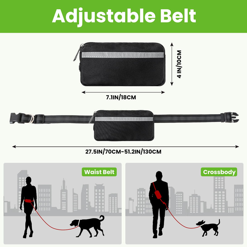 Double Leash for Two Dogs for 2 Dogs with Pouch and 4 Padded Handles for Medium to Large Dogs Running, Walking, Hiking - PawsPlanet Australia