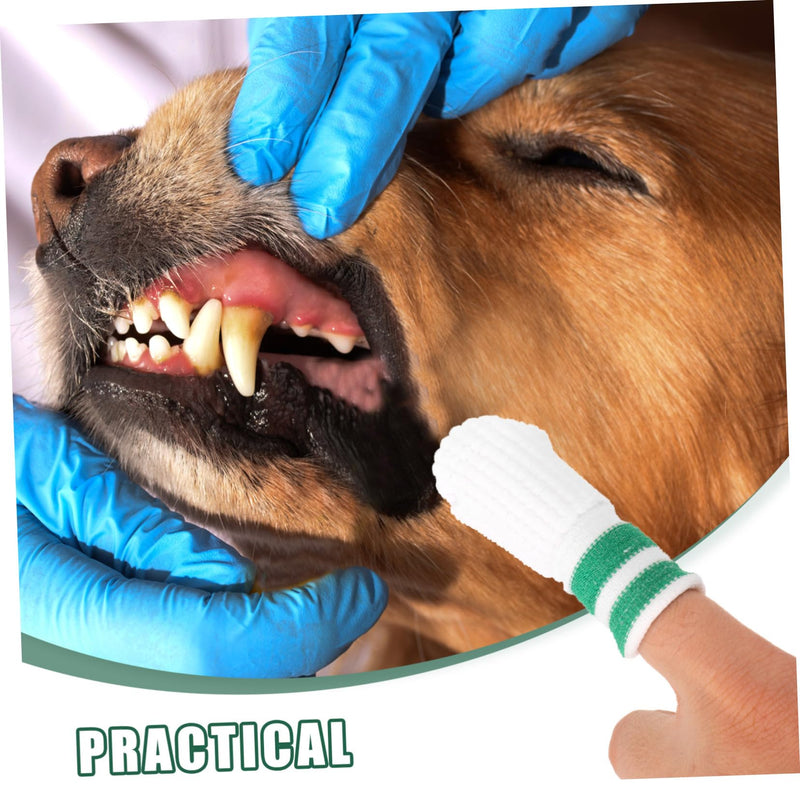 Abaodam Pack of 6 Dog Cat Finger Toothbrushes Nylon Soft Gentle Mouth Cleaning Pet Dental Care Finger Cover for Finger Sizes Against Bad Breath