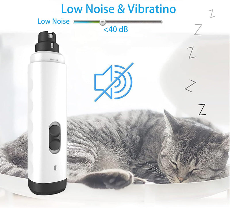 Silent Groom Pro Nail Grinder, 2025 New Dog Nail Trimmer, Rechargeable Pet Nail Grinder, Quick Dog Nail Trimmers, Pet Paws Grooming Smoothing Tool for Dogs and Cats - PawsPlanet Australia