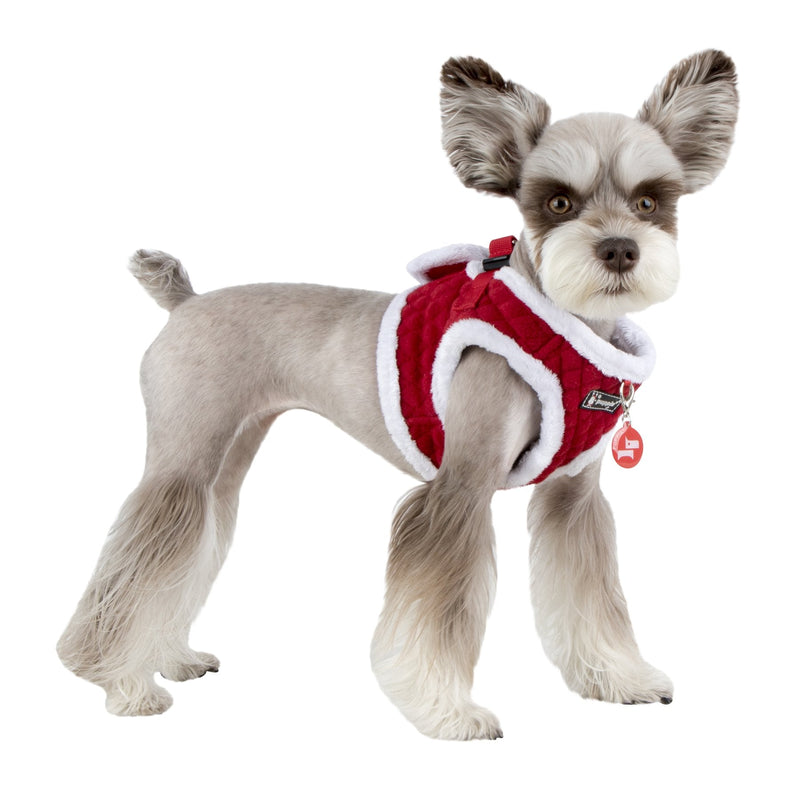 Puppia Christmas Harness - Soft vest harness for Christmas -Harness for small and medium dogs - Red S Puppia Blitzen Harness B