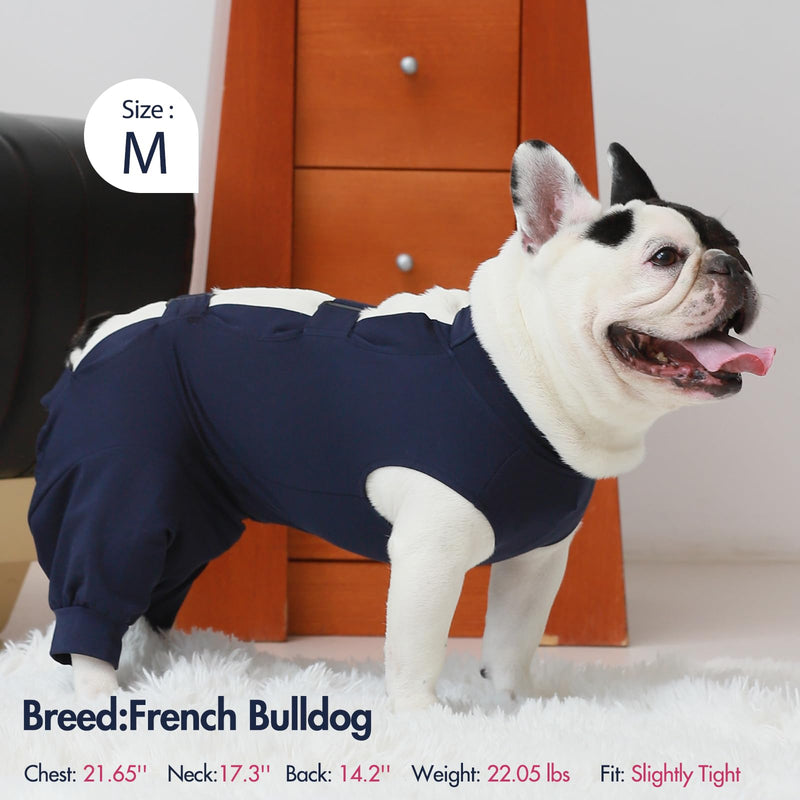 IECOii Pet Surgery Recovery Suit,Breathable Dog Bodysuit E-Collar & Cone Alternative Surgical Suit After Spayed/Neutered Wear,Recovery Suit for Dogs Male Female Sleeve to Prevent Licking,XL-Blue X-Large(Chest:27.2-32.7 in) Blue - PawsPlanet Australia