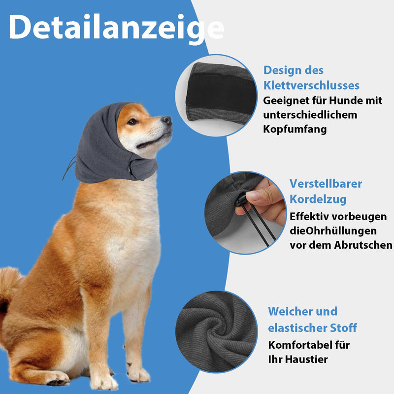 Ear Protection for Dogs, Ear Protection, Adjustable Noise Canceling Ear Muffs for Dogs, Anxiety Relief & Calming Hoodie for Fireworks, Bathing & Sleep, Breathable Design