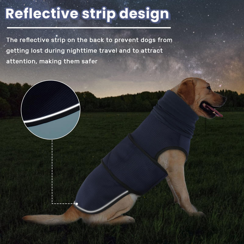 IDOMIK Dog Anxiety Calming Hoodie,Breathable Dog Anxiety Jacket Vest Coat for Thunderstorms,Fireworks,Vet Visits,Separation,Adjustable Dog Hoodies for Noise Block & Ear Protection Recovery,Blue,XL XL(Chest Girth:22"-26.7") Blue - PawsPlanet Australia