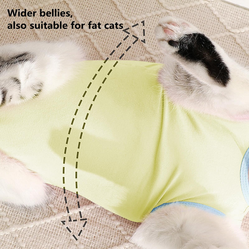 Cat Surgery Recovery Suit for Male Female Cat Onesie After Surgery Spay Surgical Abdominal Wound Skin Diseases E-Collar Alternative to Cone of Shame Kitten Body Post Suitical Yellow Medium - PawsPlanet Australia