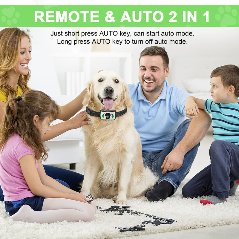 Dog Training Collar with 4 Training Modes - Dog Bark Collar with Mini Remote - Dog Shock Collar for Indoor & Outdoor, Shock Collar for Large Dog Medium Dog & Small Dog (10~120 lbs) White - PawsPlanet Australia