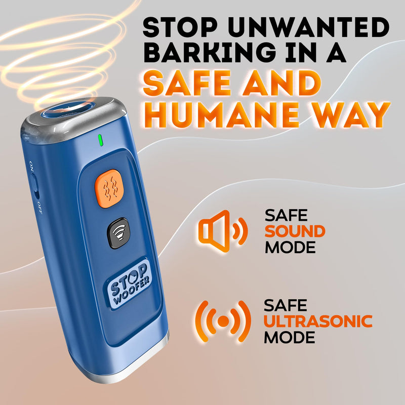 Stop Dog Barking Instantly – Ultrasonic Dog Bark Deterrent Device Humane No-Shock Barking Silencer & Dog Trainer for Indoor & Outdoor Use Effective Bark Control Solution for Dogs up to 90 LBS 10-90 LBS