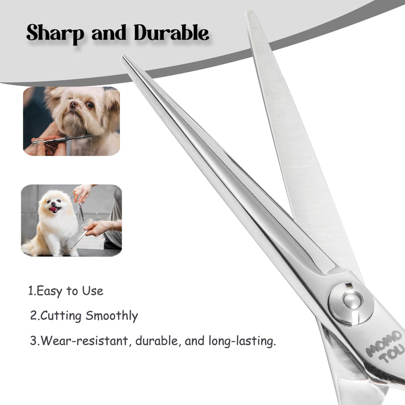 Dog Grooming Scissors 5 inch Small Straight Scissors Super Light Professional 440C Stainless Steel Pet Shears for Trimming Face and Paws Nose Ear Easy Use. - PawsPlanet Australia