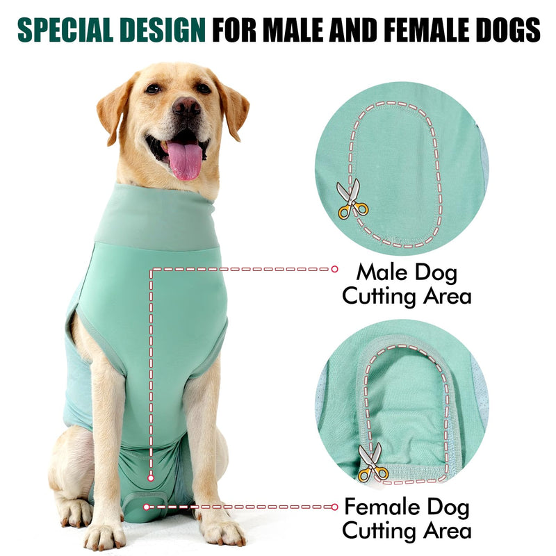Dotoner Dog Recovery Suit – Female Spay Bodysuit for Dogs After Surgery, Breathable Surgical Vest Substitute for Recovery Collars for Female and Male, Anti Licking for Large and Small Dogs