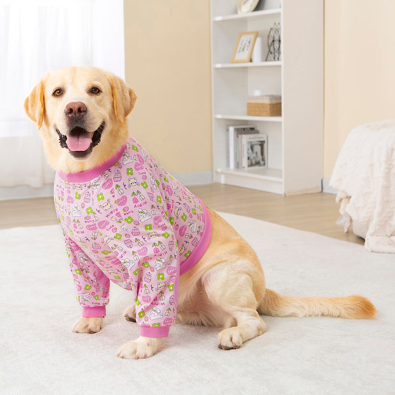 Dog Recovery Shirt for Front Legs, Dog Elbowpads Sleeve Protect Dogs Elbows Arms,Stop Licking Joints After Surgery, Help with Injury Healing Covers The Wound, Cone Alternatives (Pink, 4XL) Sweet Pink 4X-Large