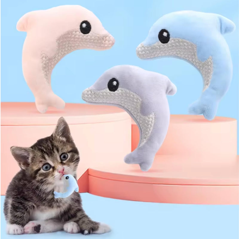 Smokey's Stash Catnip Toys Catnip Dolphins 3 Per Pack Cute Funny Toys for Cats - PawsPlanet Australia