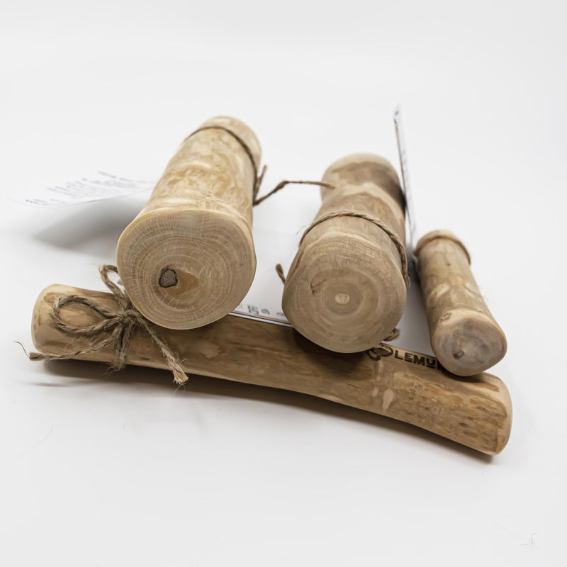 LEMURIA Coffee Wood Dog Chew Stick Toy, Natural Durable Real Wooden Bone Sticks for Dogs, Safe Dental Cleaning Chews for Teething Puppy, Stress Relief Toys for Large Dogs (Large) - PawsPlanet Australia