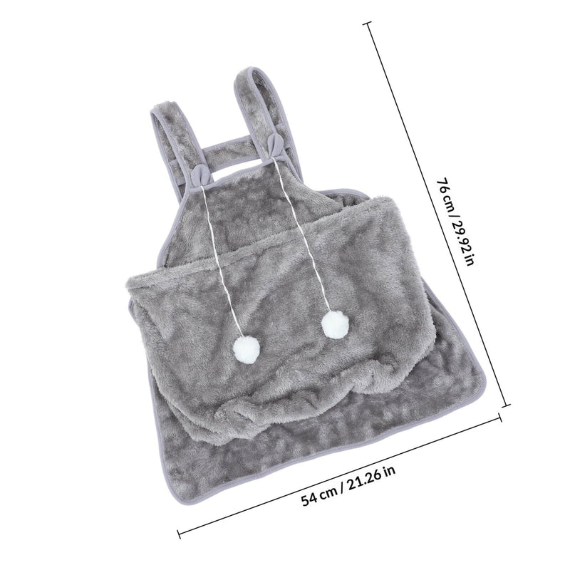 TEHAUX Cat Hug Apron made of Coral Fleece Portable and Lightweight Pet Carrier Warm and Cozy for Home and On the Go