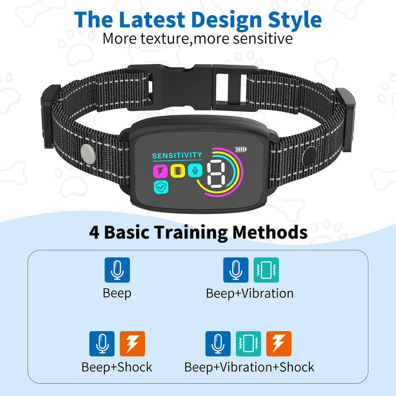 Dog Barking Collar, Smart Barking Collar for Small and Medium-Large Dogs 8-120lbs, Artificial Intelligence with Adjustable Beep Vibration Mode and Sensitivity, Automatic Anti-Barking Device for Dogs - PawsPlanet Australia