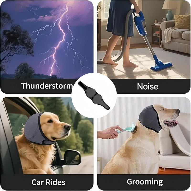 Dog Ear Defenders, Dog Calming & Anxiety Relief Ear Protectors, Waterproof Do/g E/ar Muffs for Anxiety Relief, Adjustable Noise Reducing for Do/gs, Waterproof E/ar Covers for Shower and Swimming(M)