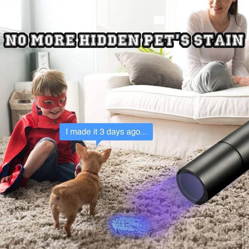 365NM UV Flashlights USB Rechargeable, Blood Tracking UV Light, Portable Mini Detector for Pet Urine Dry Stains, Uranium Glass, Money Check, Resin Curing Blacklight Led Flashlight Uv-2 - PawsPlanet Australia