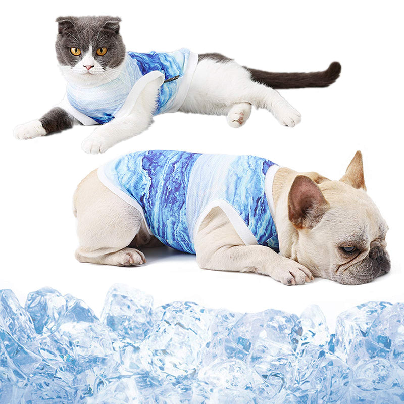 Dog Cooling Vest Dog Cooling Shirts, Breathable Cooling Jacket for Dog Anxiety Relief Sun Protection, Soft Dog Cool Coat for Small Medium Dogs/Cats Outdoor Walking Training Hiking on Summer M(Length 14.96")