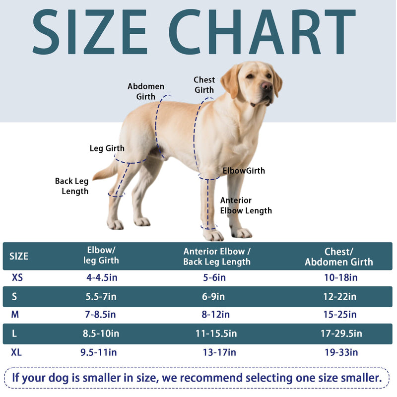 Dog Knee Brace for Torn ACL Hind Leg, Adjustable Four-Legged Universal Dog Knee Brace for Arthritis, Patellar Luxation, Hip Dysplasia, Relieve Joint Pain and Ligament Damage,XS XS