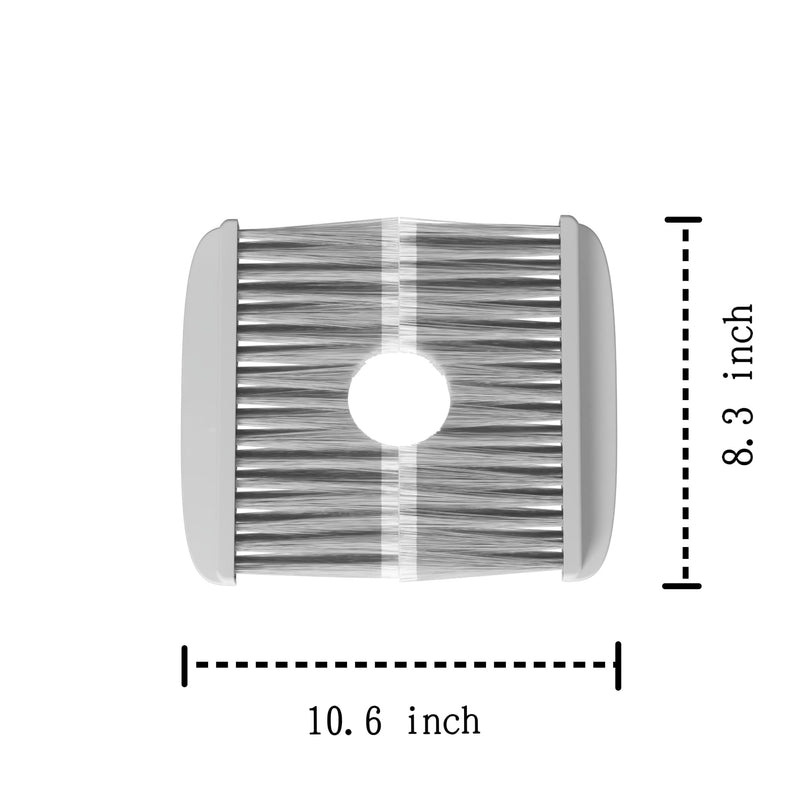 Pet Hair Removal Door Brush for Cats, Self-Cleaning Fur Catcher, Grey, Fits Cat Doors and Indoor Doorways