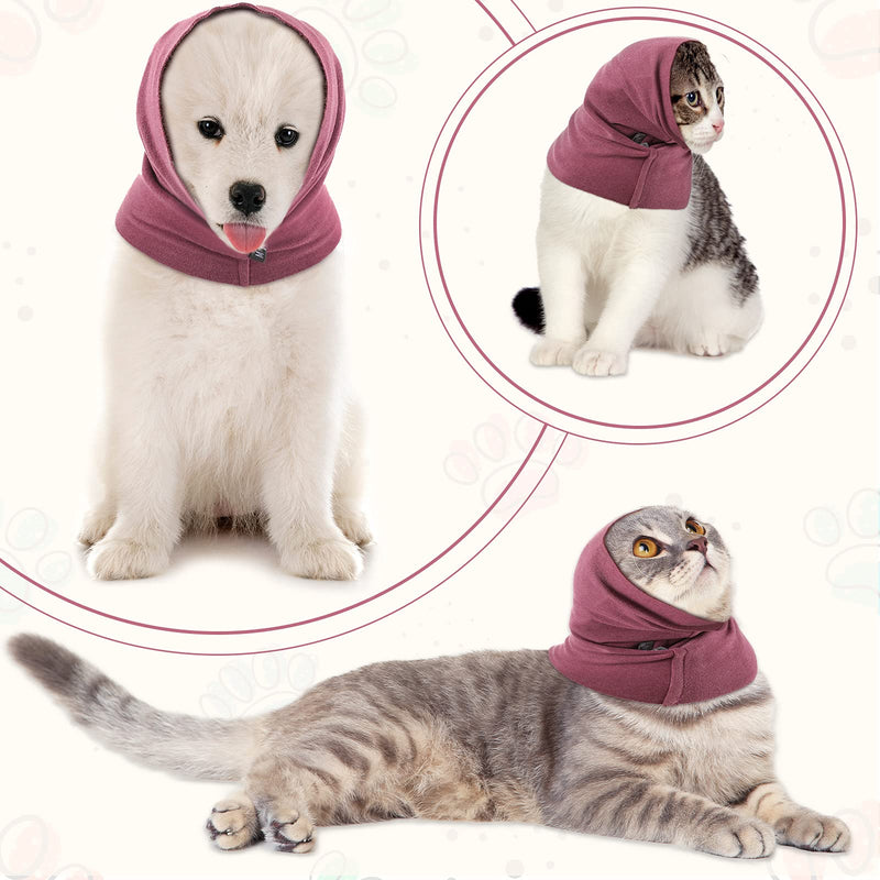 Sanwuta 3 Pcs 3 Size Dog Ear Cover Dog Calming Hoodie for Anxiety Relief, Pet Neck and Ears Warmer Dog Calming Hood for Grooming, Bath Drying and Noise Protection, Cats and Dogs Ear Protector, S/M/L - PawsPlanet Australia