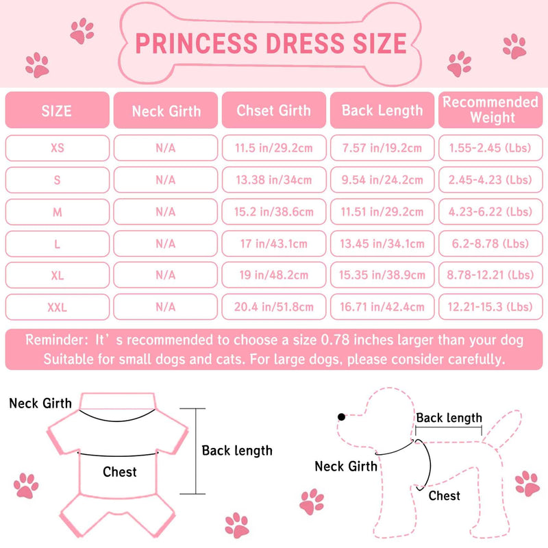 Dog Dresses, Fashion Pet Dog Clothes, Striped Mesh Puppy Dogs Princess Dresses (Purple/Pink(4pack), Medium) Purple/Pink(4pack) - PawsPlanet Australia