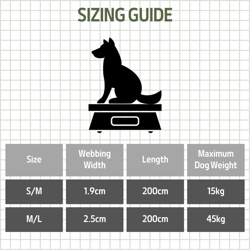 6in1 Multifunctional Dog Leash, Hands Free Dog Leash, Adjustable Length 6'7", Forest Print, (S/M)-Width 3/4", for Small and Medium Dog - PawsPlanet Australia