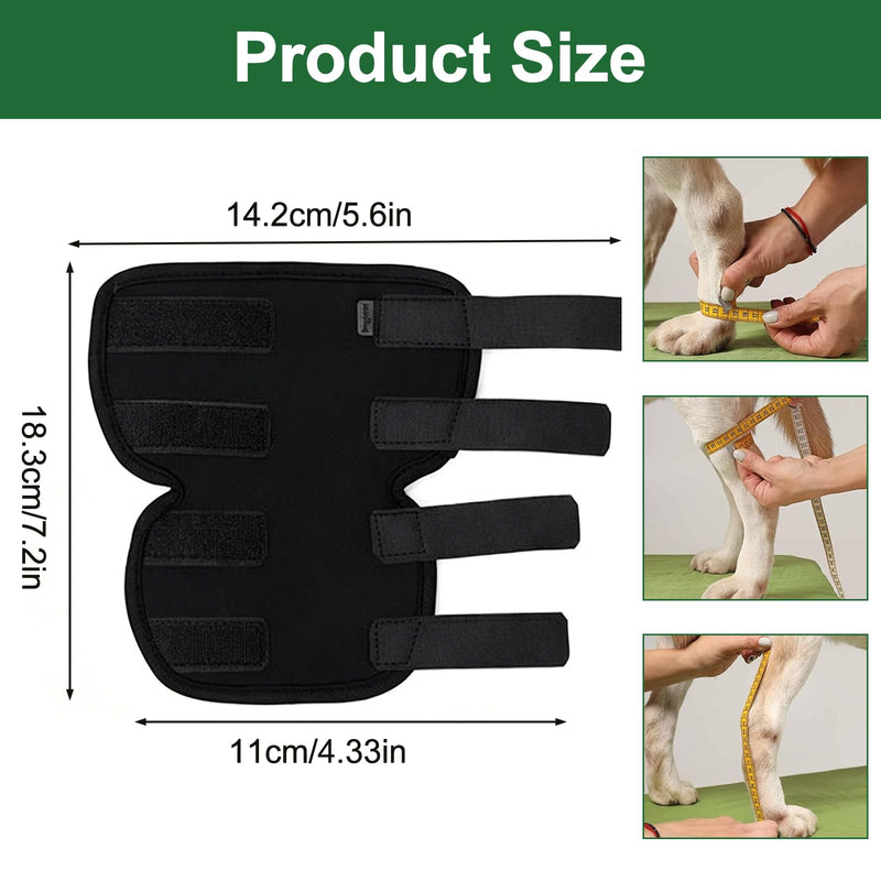 2 Pieces Adjustable Dog Knee Protectors, Neoprene Dog Joint Support for Postoperative Rehabilitation, Arthritis, Patellar Luxation, Breathable Dog Bandage for Joint Protection and Pain Relief