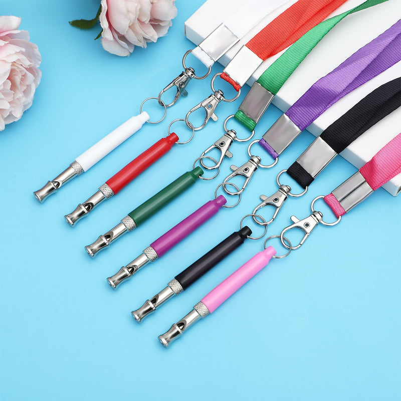 6 Pack Dog Whistle with Lanyard Stop Neighbors Dog from Barking Adjustable Ultrasonic Silent Dog Whistle Professional Dog Training Whistles for Dog Daily Training Colorful - PawsPlanet Australia