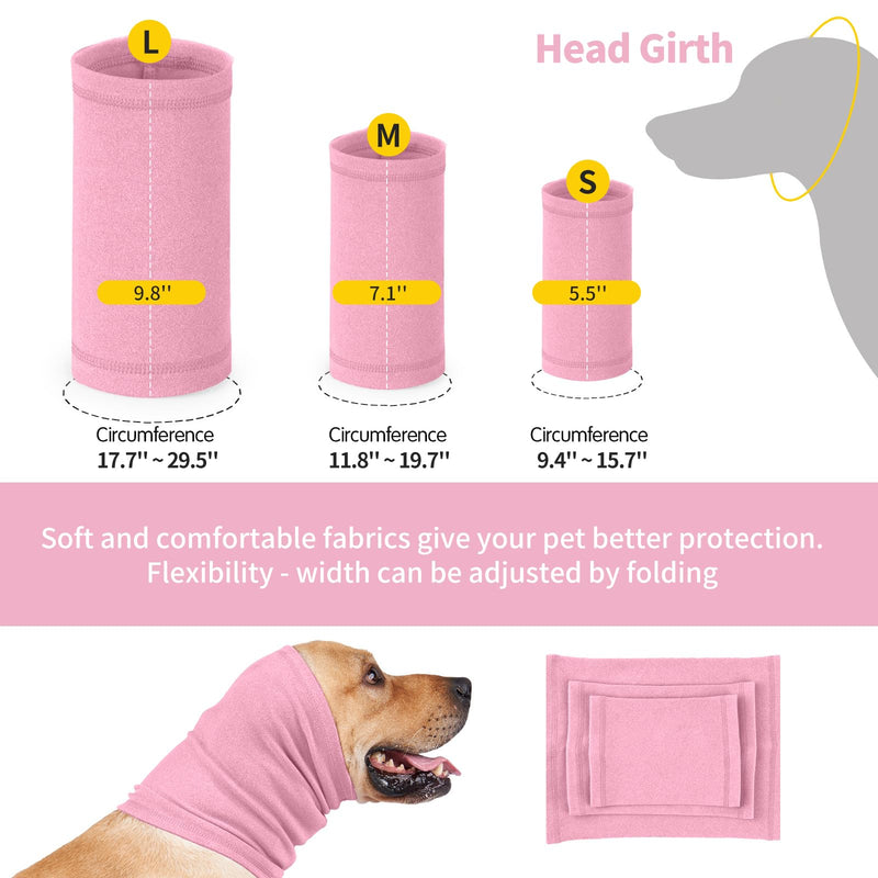 Nanaki Dog Calming Hoodie Ear Wraps for Dogs, Ear Protection Dog Fireworks Ear Head Muffs Dog Warp Anxiety Relief, Dog Hematoma Ear Wrap, Dog Head Cover The Grooming and Force Drying Dog Ear Protector Medium DustyPink - PawsPlanet Australia