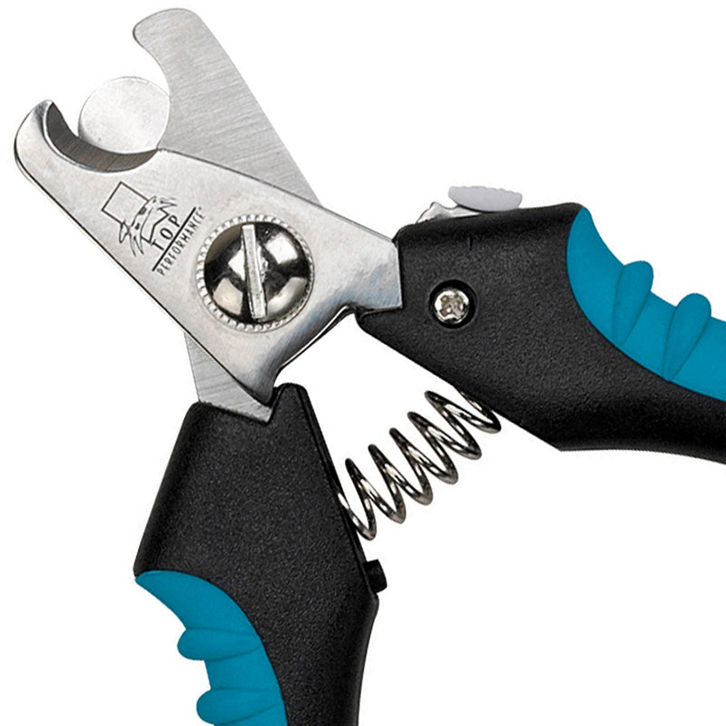 Master Grooming Tools Ergonomic Pro Nail Clippers — Professional Clippers for Trimming Pet Nails - Small, 5⅛",Black/Teal - PawsPlanet Australia