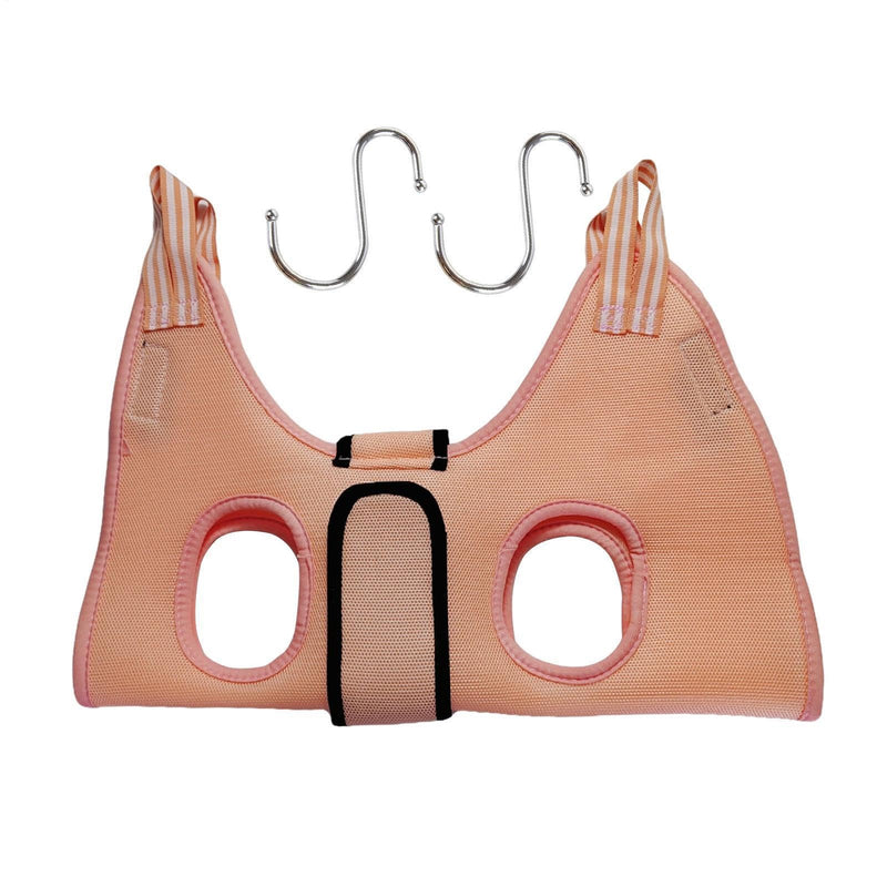 Generic Cat Grooming Hammock - Hammock Dish Cleaning Backpack - Carrying Strap Holder with S-Hook for Cutting, Examining and Bathing Nails L Pink