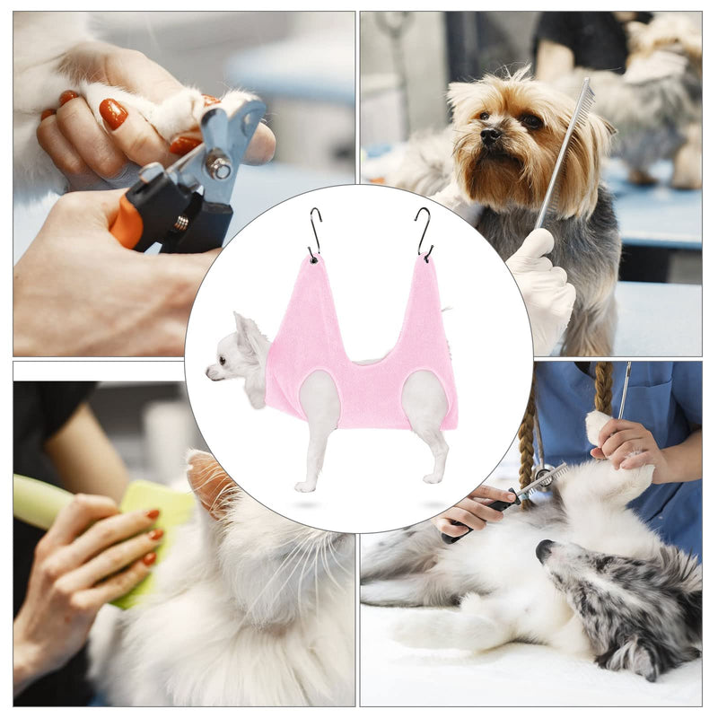 Petmolico Pet Dog Sling Hammock for Nail Clipping, Dog Grooming Hammock for Nail Trimming, Dog Lift Harness for Grooming, Pink, Small - PawsPlanet Australia