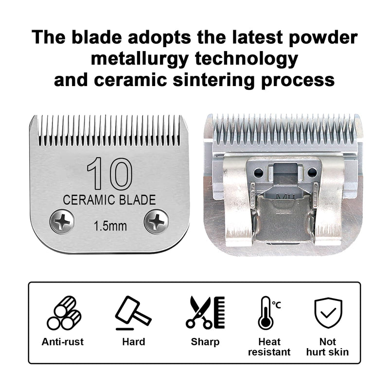 Detachable Pet Dog Clipper Blades, Compatible with Size-7FC Cut Length 1/8"(3.2mm), Most Oster A5, KM Series Clippers,Made of Stainless Steel Blade 1Pack 7FC1P - PawsPlanet Australia
