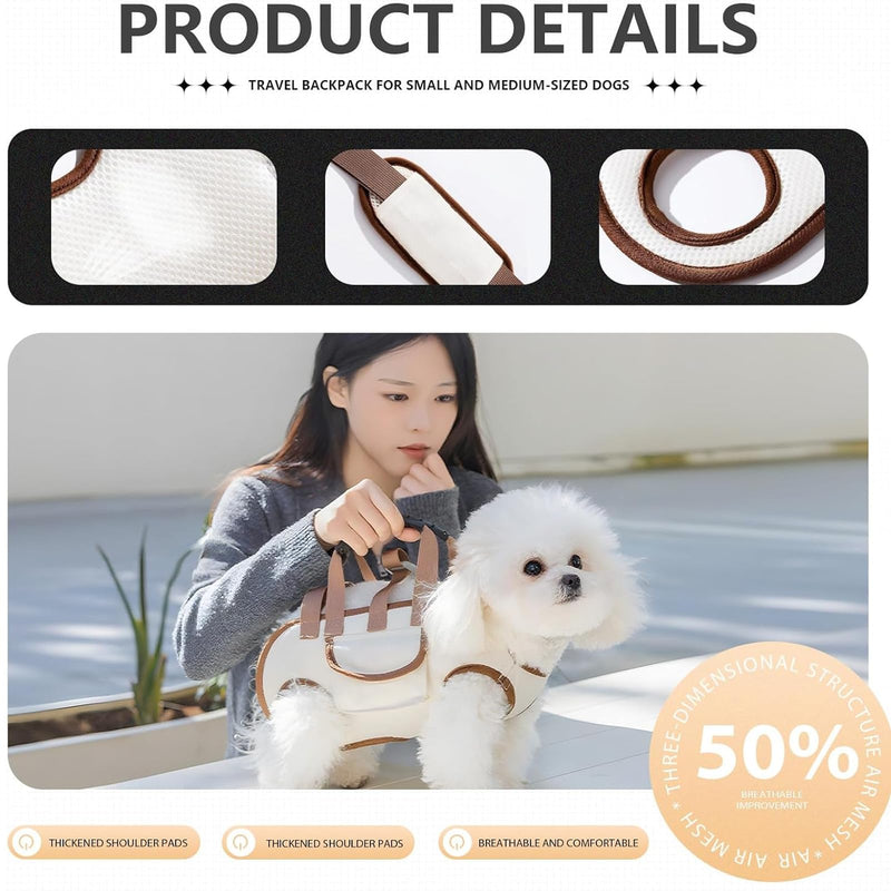 Dog Lift Harness for Small and Large Dogs, Full Body Support Sling for Senior or Injured Pets, Adjustable Hind Leg Vest (Black, Small) Black Small（4lb-8.8lb） - PawsPlanet Australia