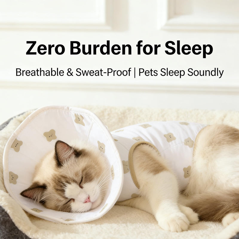 Soft Cat Cone Collar Anti,Adjustable Lightweight Cat Recovery Collar,Protective Cats Neck Cone After Surgery for Small Animal Cats Kittens Puppies After Surgery Grooming(M)