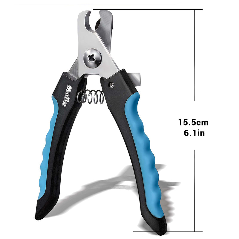 Dog & Cat Nail Clippers, Pet Nail Clipper and Trimmer with Safety Guard to Prevent Over Cutting, Grooming Razor Sharp Blades with Nail File for Small, Medium, Large Breeds, L Black Blue Blackblue - PawsPlanet Australia