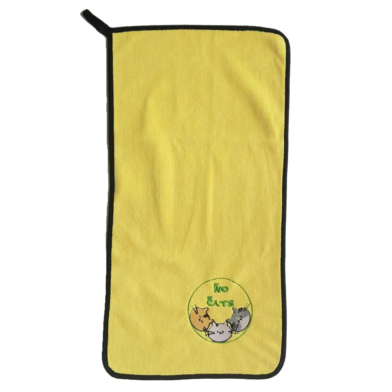 Microfiber Dog Towels- Super Absorbent Fast Drying Towels for Dogs Cats Yellow & Grey(M 19.69 * 39.37 in) M 19.69*39.37 in - PawsPlanet Australia